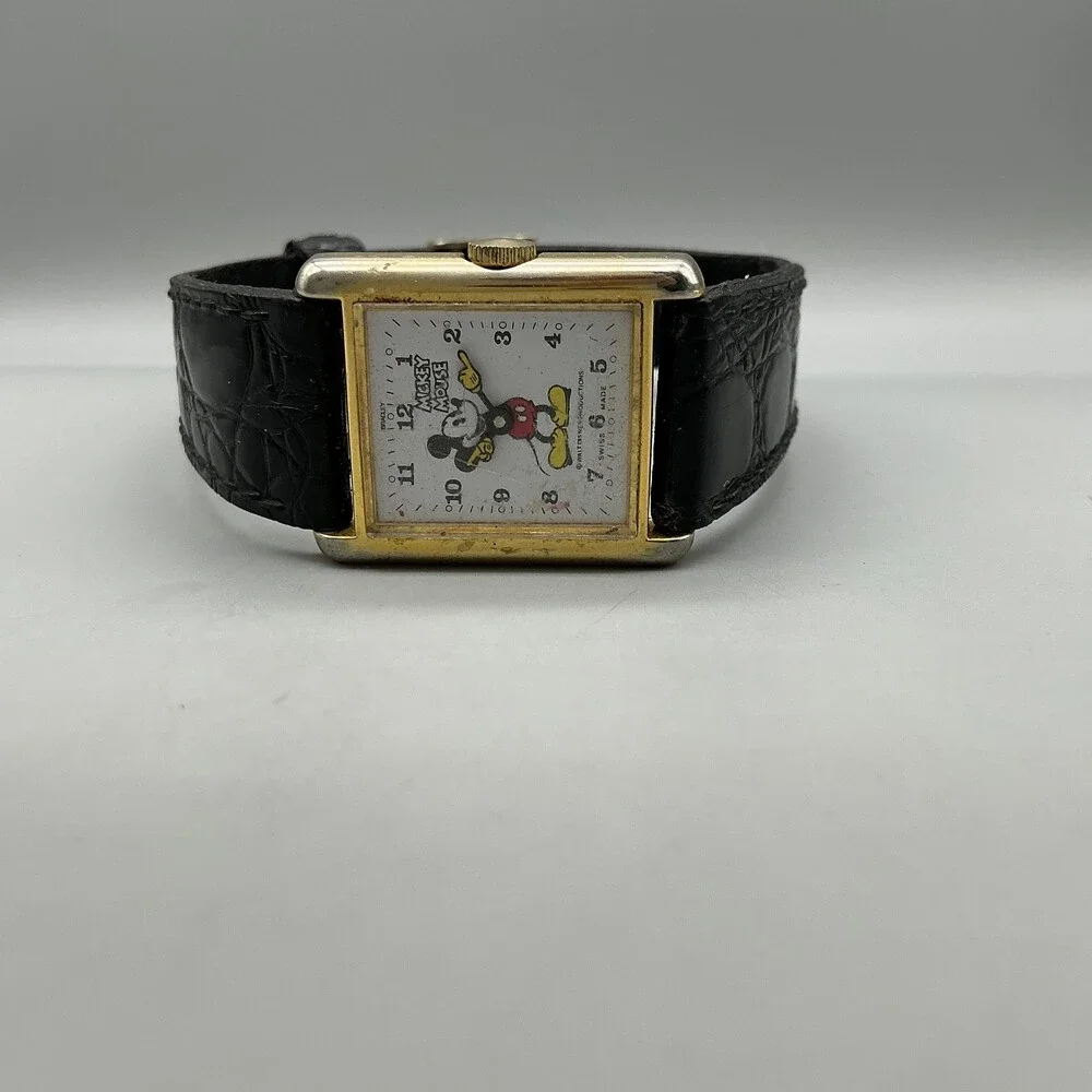 Vintage Bradley Mickey Mouse Womens Watch 24mm Manual Wind Not Running For Parts